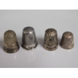 Four silver thimbles, 17.7g