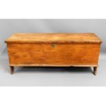 A 19thC. elm chest, 47in wide x 20in high x 15in d