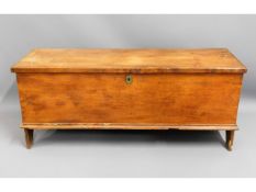 A 19thC. elm chest, 47in wide x 20in high x 15in d