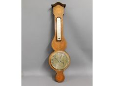 An antique Acme no. 101 mahogany barometer, 36.5in