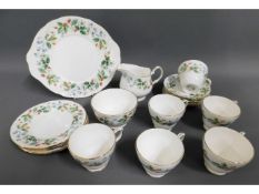 A 21 piece Duchess Strawberry Fields tea set