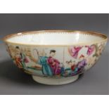 A 19thC. Chinese porcelain vase, staple restoratio