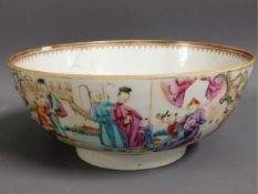 A 19thC. Chinese porcelain vase, staple restoratio