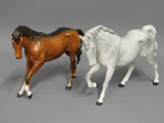 Two Beswick horses, 7.25in tall