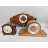 Three early/mid 20thC. mantle clocks