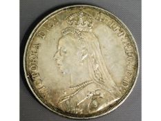 An 1889 Victorian silver crown
