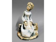 A Norman Underhill studio pottery figure, 7in tall