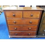 A Victorian mahogany chest of drawers, 47in wide x