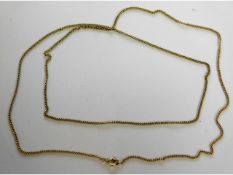 A 14ct gold chain, 28in long, 6.4g