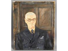 An oil on canvas of Clement Atlee, painted by W. S