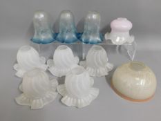 A selection of mixed lamp shades