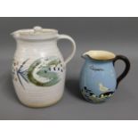 A Marrianne De Trey studio pottery lidded water ju