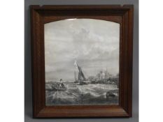 An oak framed Stanfield print, 31.5in x 23in inclu