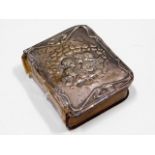 An antique miniature bible with silver cover a/f £