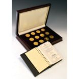 Coins and Medallions - John Pinches - 'The Treasures of Pompeii' being twelve gold-plated bronze