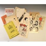 Selection of early to mid 20th Century ephemera including; theatre programmes, press photographs