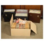 Large selection of 33 and 45rpm vintage records to include the Beach Boys, Elvis Presley, Bob Dylan,