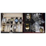 Quantity of assorted pocket watches/wristwatches and costume jewellery, etc Condition: Wold advise