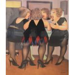 Beryl Cook - Signed limited edition coloured print - 'Getting Ready', limited to 850, published by