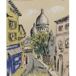 J. Coch - Watercolour - 'Montmartre', signed, 30.5cm x 25.5cm, framed and glazed Condition: **