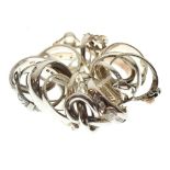 Large collection of silver and white metal dress rings, 52g approx Condition: Extensive multiple