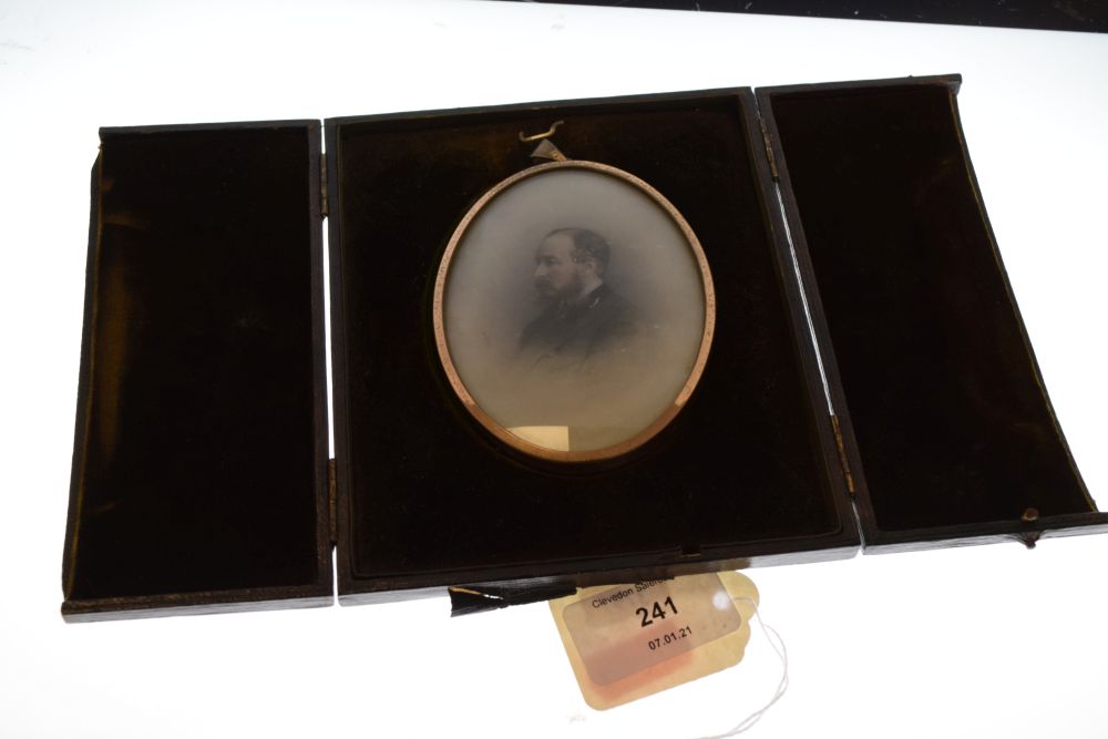 Oval portrait miniature of Solomon Augustus Richards, father of Francis Augustus Richards, cased - Image 5 of 5