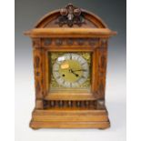 Early 20th Century German walnut cased mantel clock, 44cm high Condition: Sold as seen, movement