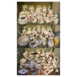 Large quantity of mainly Goss Bridgwater, Cheddar and Bath crested ware Condition: At a general