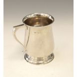 George VI silver christening mug of baluster form, Sheffield 1942, 9cm high, 150g approx