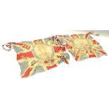 King George V and Queen Mary Coronation bunting Condition: Tears to fabric in places, with some