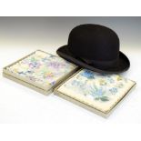 Dunn & Co bowler hat, together with two boxes of Liberty of London napkins Condition: **General