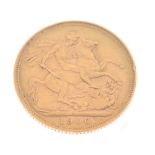 Gold Coins - Queen Victoria sovereign, 1900 Condition: Light wear allover, please see images - **