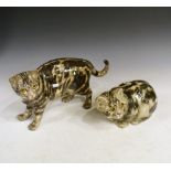 Two Jenny Winstanley ceramic cats, largest 26cm high Condition: Legs, ears and tails appear in