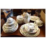 Quantity of Royal Worcester Arcadia tableware Condition: Some light wear to decoration and gilding