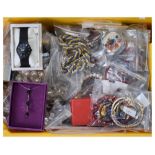 Quantity of costume jewellery, to include; necklaces, watches, etc Condition: Would advise viewing