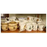 Collection of cider mugs and tygs including examples by WH Goss Condition: Generally the lot appears