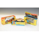 Three Corgi Toys die-cast model vehicles comprising: 261 James Bond Aston Martin DB5, 275 Rover