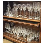 Collection of late 20th Century table glass and decanters Condition: Some glasses and decanters have