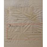 19th Century indenture for Claremont House, Weston-super-Mare, 54.5cm x 44.5cm Condition: Creasing