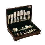 Eight person canteen of silver-plated cutlery by Butler of Sheffield Condition: Light wear to the