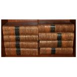 Books - Eight 19th Century leather bound volumes of The Pictorial History of England (George L.Craik