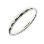 Platinum wedding band, size P, 4.2g approx Condition: Light wear allover - **General condition