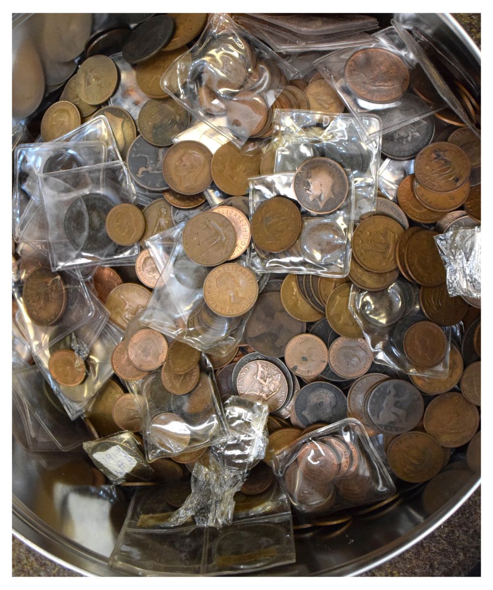 Coins - Collection of mainly GB copper coinage including; pennies, half-pennies, farthings, etc