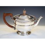 George V silver teapot, Birmingham 1932, 15cm high, 380g approx gross Condition: One side has a