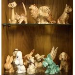 Quantity of Sylvac ceramic dogs, rabbits and cats etc Condition: Some minor nibbles and small