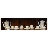 Susie Cooper for Wedgwood Venetia coffee set, height of pot 21cm approx Condition: Some light