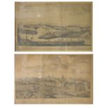 Two Scottish prints of Aberdeen, 25.5cm x 41cm Condition: Heavy wear to frames, foxing and spots