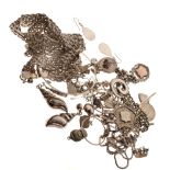 Large selection of silver, white metal and unmarked jewellery, 237g approx Condition: Group lot sold