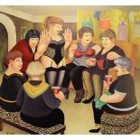 Beryl Cook - Signed limited edition coloured print - 'Party Girls, No. 21/650, published by the