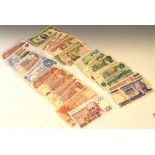 Bank Notes - Collection of GB and world bank notes, etc Condition: Most notes show signs of wear and